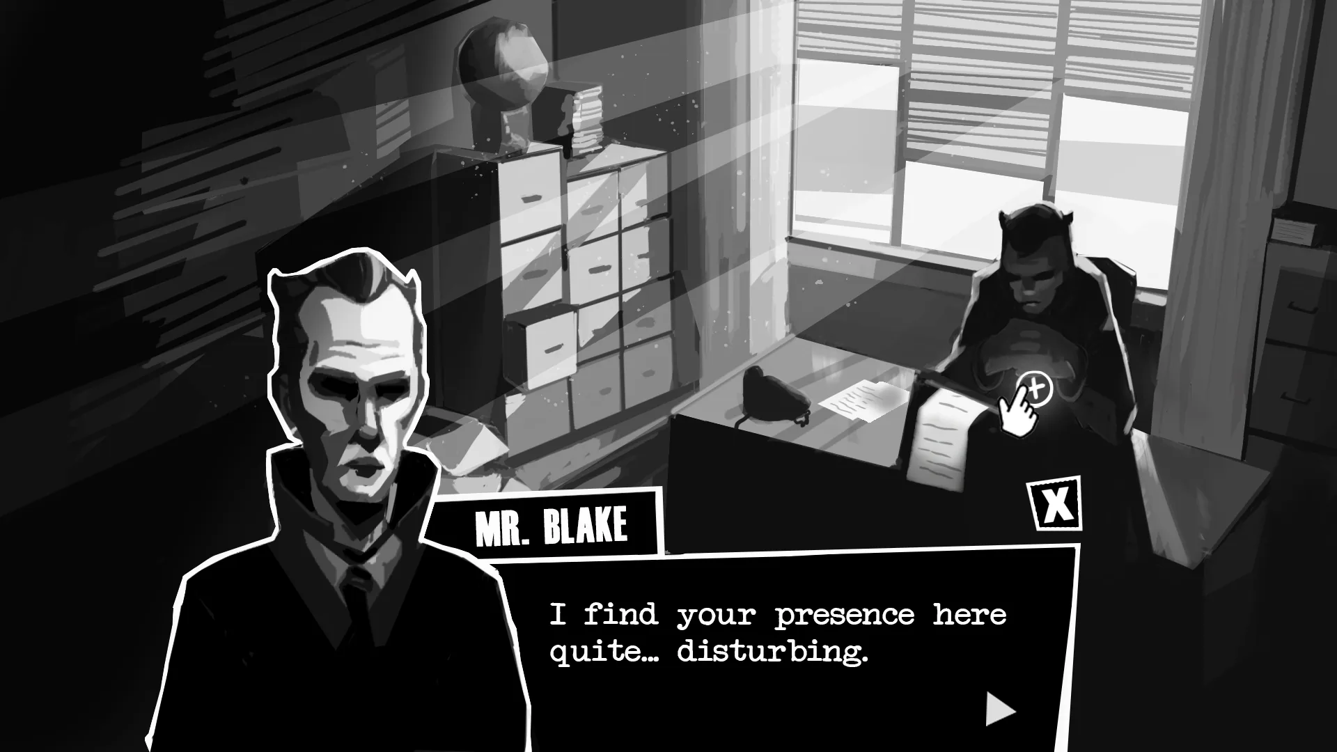Hollow Streets — dialogue with Mr. Blake
